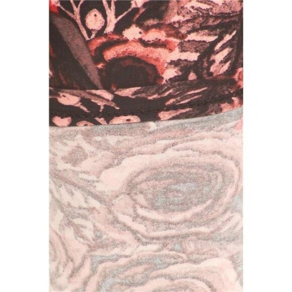 Multicolor Boho Rose Floral Printed Leggings Tights High Waisted  Leggings - Picture 4 of 4